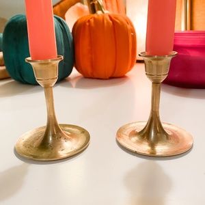 Small Brass Candlesticks